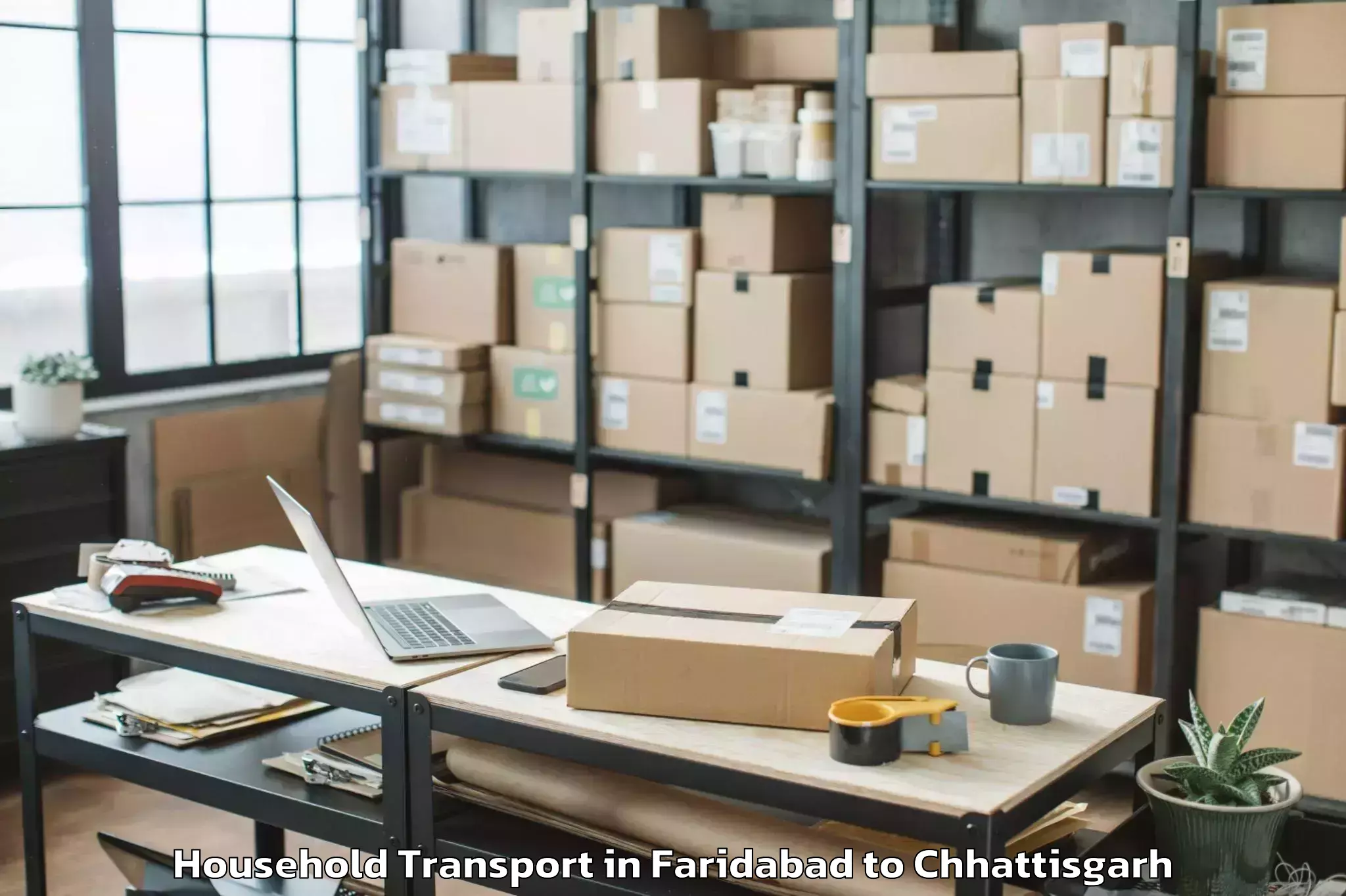 Book Faridabad to Gaurella Household Transport